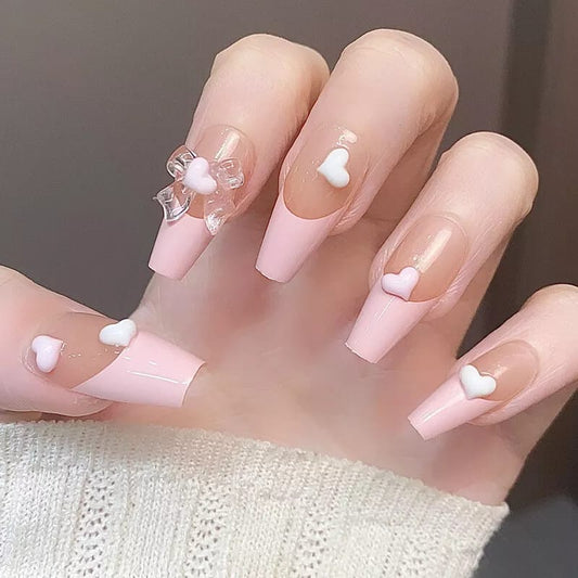 Y007 Press On Nails Long Coffin Shape