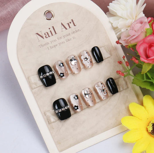 Y009 Press On Nails Square Coffin Shape