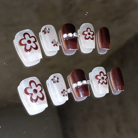 Y010 Press On Nails Square Coffin Shape