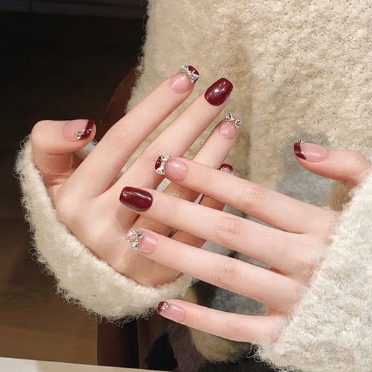 Y016 Press On Nails Short Coffin Shape
