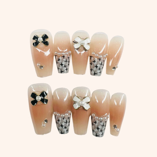 Y012 Press On Nails Long Coffin Shape