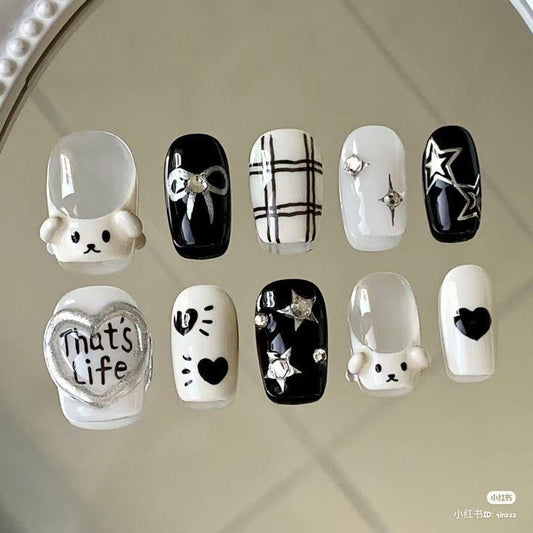 Y019 Press On Nails Square Coffin Shape