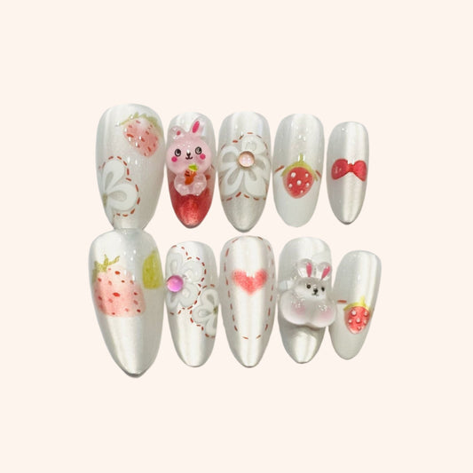 Y020 Press On Nails Long Almond Shape