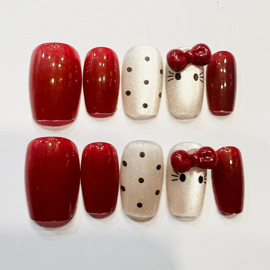 Y025 Press On Nails Short Coffin Shape