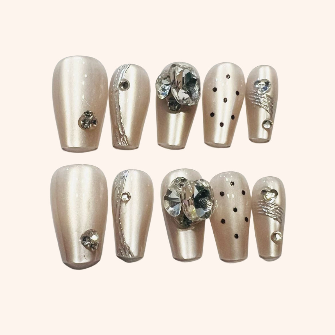Y026 Press On Nails Short Coffin Shape