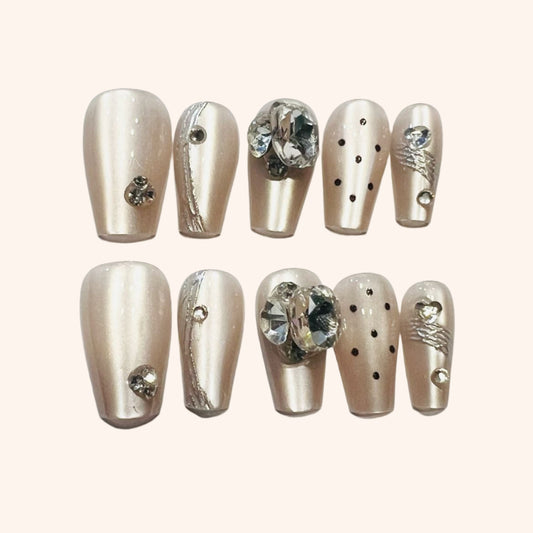 Y026 Press On Nails Short Coffin Shape