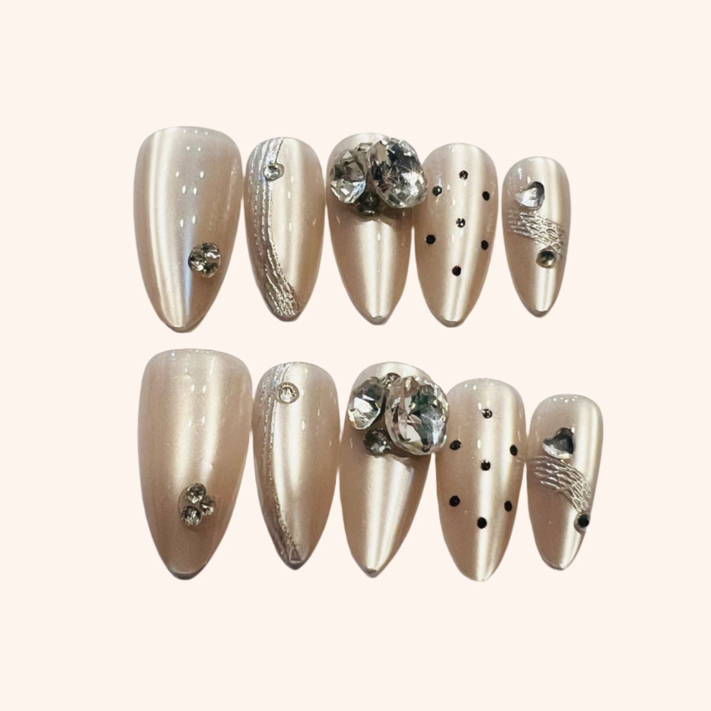 Y027 Press On Nails Long Almond Shape