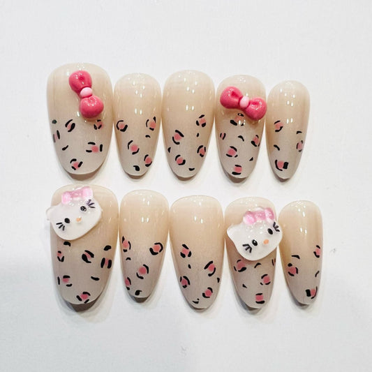 Y028 Press On Nails Oval Almond Shape