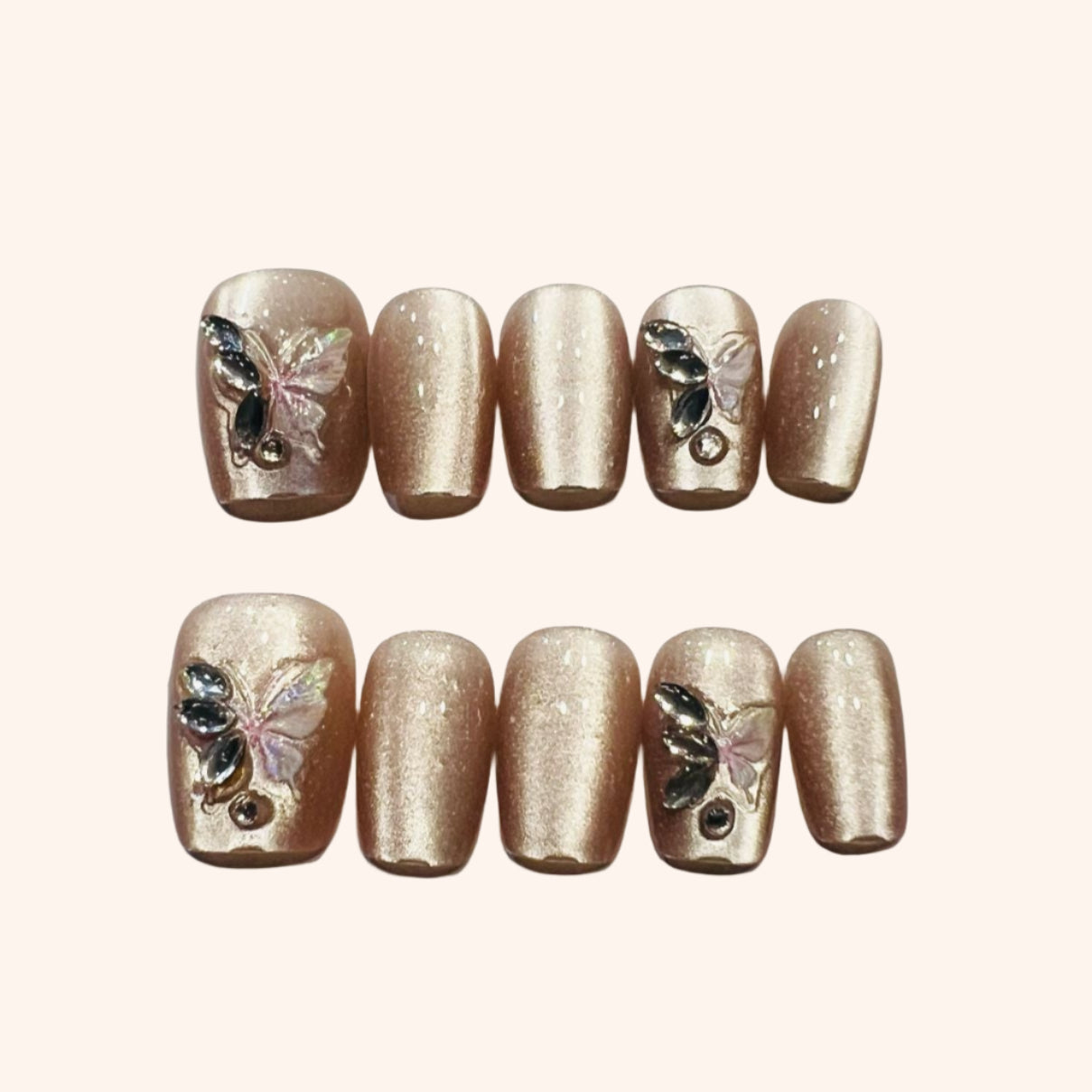 Y032 Press On Nails Square Coffin Shape