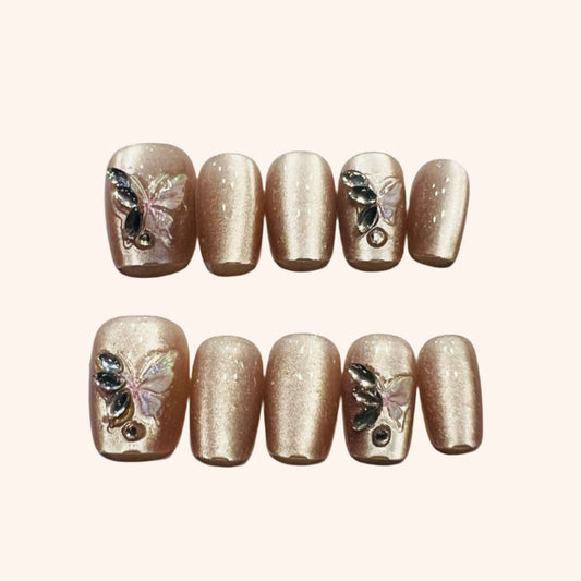 Y032 Press On Nails Square Coffin Shape