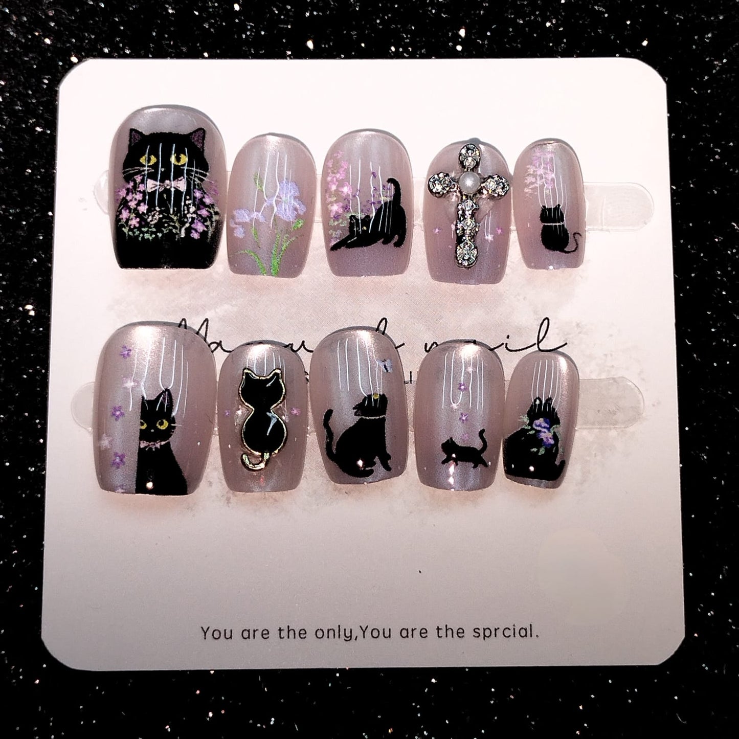 Z003 Press On Nails Square Coffin Shape