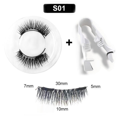 U-Shaped Magnetic False Eyelashes & Applicator Set - Mask Queen Nepal