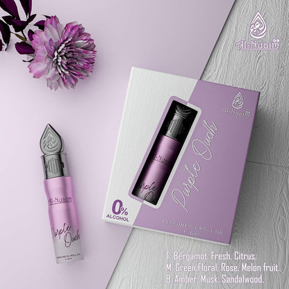Al-Nuaim® Perfume Oil Roll On Purple Oudh 6ML | Unisex Attar |