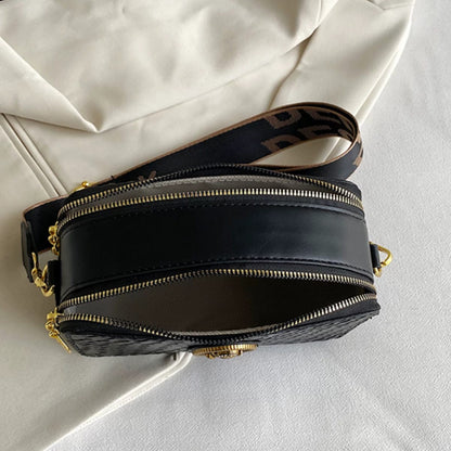 Metal Decorated Solid Color Simple Crossbody Bag