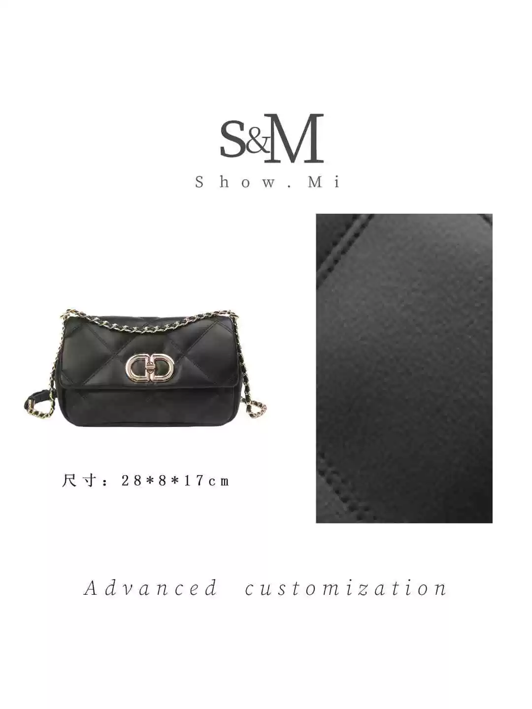 Woman's Quilted Genuine Leather Crossbody Bag