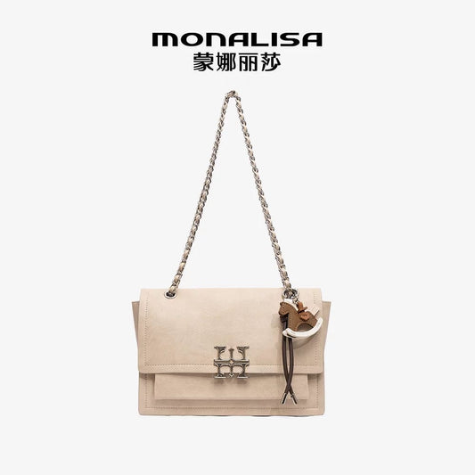 MonaLisa Woman's Leather Crossbody Bag