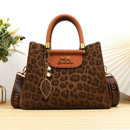 Womens Vintage Leopard Print Handbag
