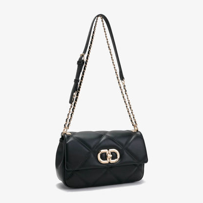 Black Leather Crossbody Women Bag