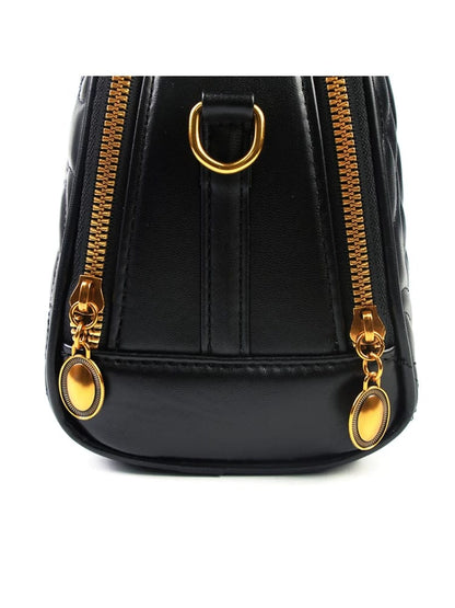 Classic Black Leather Crossbody bag