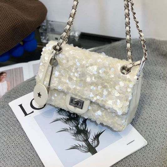 Party Square Meter Fat Lady Shiny Crossbody Bag