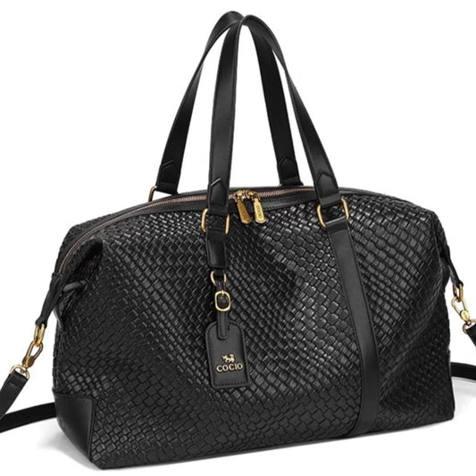 COCIO Leather Duffle Travelling HandBag For Girls