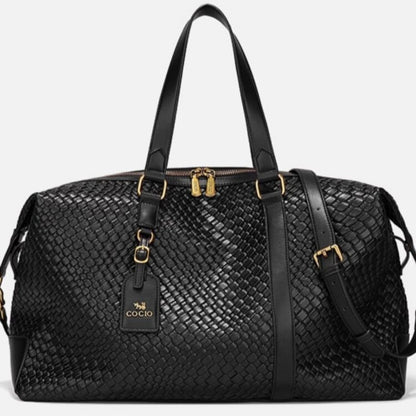 COCIO Leather Duffle Travelling HandBag For Girls