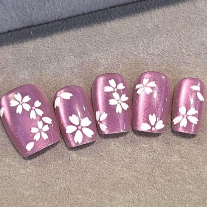 Z005 Press On Nails Square Coffin Shape
